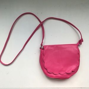 Pink Scallop Crossbody Bag